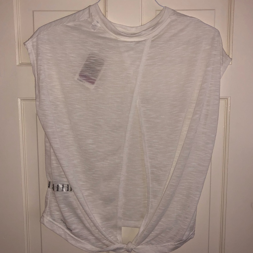 Reebok Open Tie Back Workout Shirt